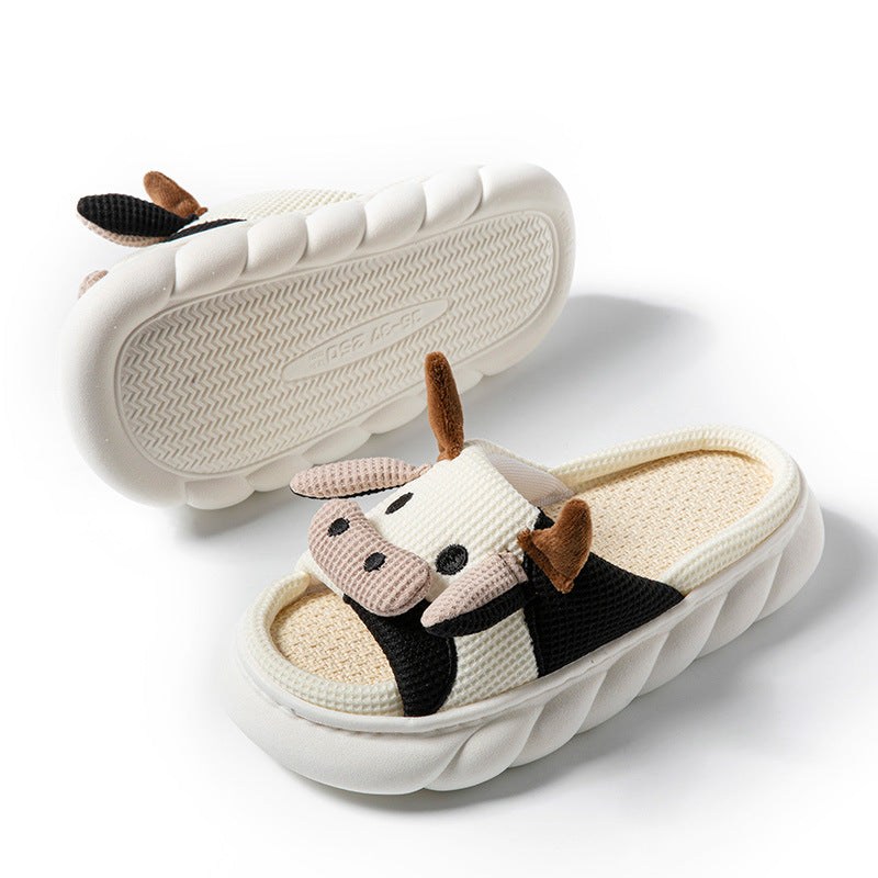 Wholesale Thick Sole Linen Slippers